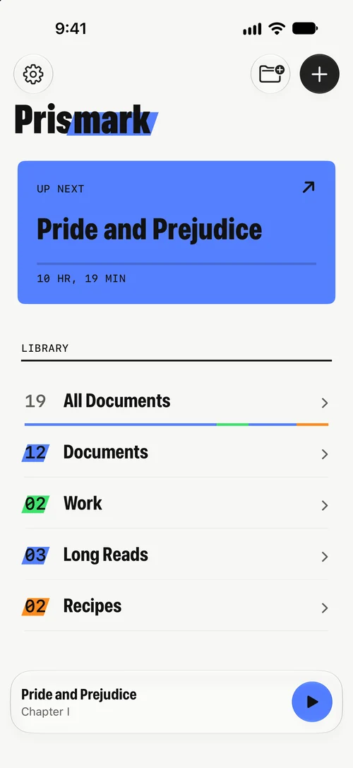 Prismark’s library on iPhone.